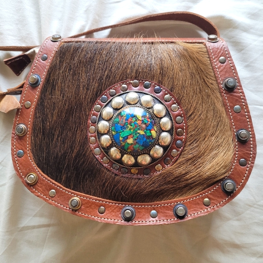 Genuine Leather Western brown purse